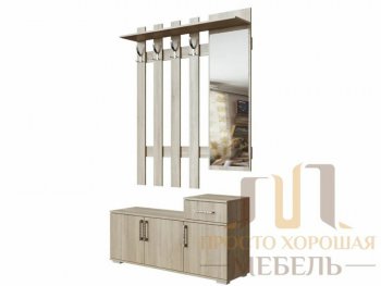 Прихожая №3 Вешалка с зеркалом 1200 (4 крючка) в Кудымкаре - kudymkar.mebel-74.com | фото