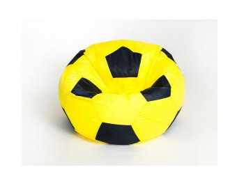 Кресло-мешок Мяч малый желто-черное в Кудымкаре - kudymkar.mebel-74.com | фото