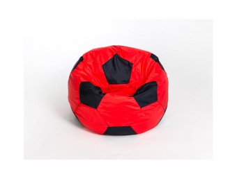 Кресло-мешок Мяч малый красно-черное в Кудымкаре - kudymkar.mebel-74.com | фото