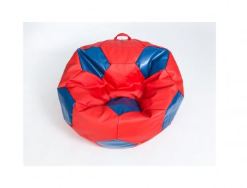 Кресло-мешок Мяч большой Экокожа красно-синее в Кудымкаре - kudymkar.mebel-74.com | фото
