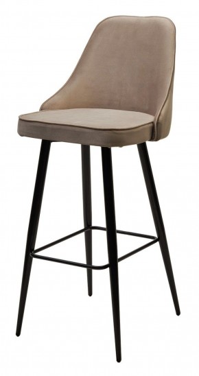 Барный стул NEPAL-BAR БЕЖЕВЫЙ #5, велюр/ черный каркас (H=78cm) М-City в Кудымкаре - kudymkar.mebel-74.com | фото