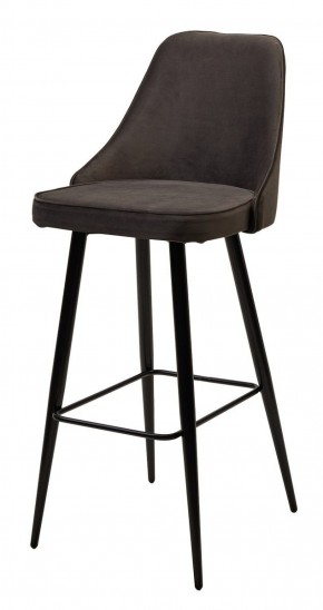 Барный стул NEPAL-BAR ГРАФИТ #14, велюр/ черный каркас (H=78cm) М-City в Кудымкаре - kudymkar.mebel-74.com | фото