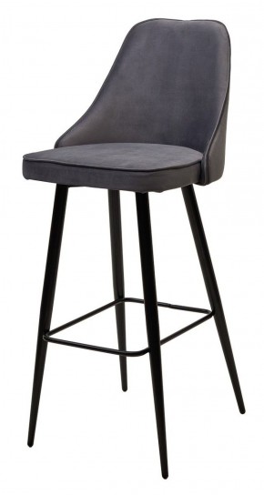 Барный стул NEPAL-BAR СЕРЫЙ #27, велюр/ черный каркас (H=78cm) М-City в Кудымкаре - kudymkar.mebel-74.com | фото