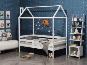 Детская кровать-домик из массива березы Соня-6 (Белый/Лак) в Кудымкаре - kudymkar.mebel-74.com | фото
