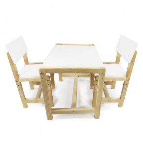 Детский растущий комплект стол и два стула  Я САМ "Лофт" (Белый, Сосна) в Кудымкаре - kudymkar.mebel-74.com | фото