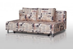 Диван-кровать Комфорт без подлокотников Принт "Gazeta" (2 подушки) в Кудымкаре - kudymkar.mebel-74.com | фото