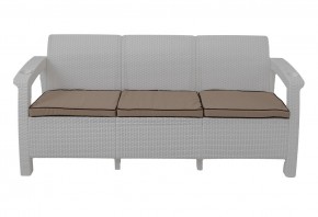 Диван Yalta Premium Sofa 3 Set (Ялта) белый (+подушки под спину) в Кудымкаре - kudymkar.mebel-74.com | фото