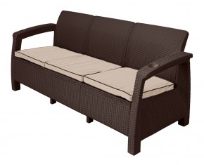 Диван Yalta Premium Sofa 3 Set (Ялта) шоколадный (+подушки под спину) в Кудымкаре - kudymkar.mebel-74.com | фото
