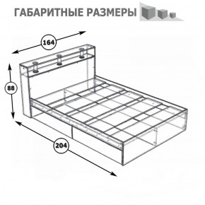 Камелия Кровать 1600, цвет белый, ШхГхВ 163,5х217х78,2 см., сп.м. 1600х2000 мм., без матраса, основание есть в Кудымкаре - kudymkar.mebel-74.com | фото