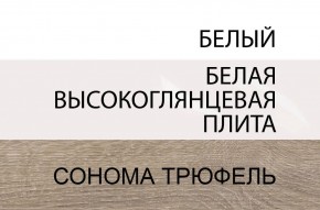 Комод 2D-1S/TYP 34, LINATE ,цвет белый/сонома трюфель в Кудымкаре - kudymkar.mebel-74.com | фото
