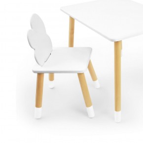 Комплект детской мебели стол и два стула Облачко (Белый/Белый/Береза) в Кудымкаре - kudymkar.mebel-74.com | фото