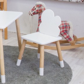 Комплект детской мебели стол и два стула Облачко (Белый/Белый/Береза) в Кудымкаре - kudymkar.mebel-74.com | фото
