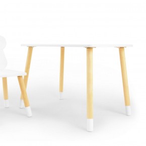 Комплект детской мебели стол и стул Корона (Белый/Белый/Береза) в Кудымкаре - kudymkar.mebel-74.com | фото