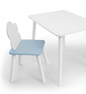 Комплект детской мебели стол и стул Облачко (Белый/Голубой/Белый) в Кудымкаре - kudymkar.mebel-74.com | фото
