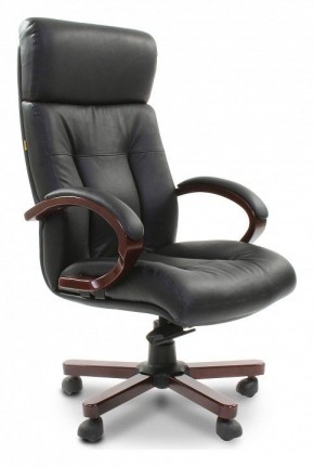 Кресло для руководителя Chairman 421 черный/орех темный, черный в Кудымкаре - kudymkar.mebel-74.com | фото