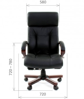 Кресло для руководителя CHAIRMAN  421 (Натуральная кожа) Черное в Кудымкаре - kudymkar.mebel-74.com | фото