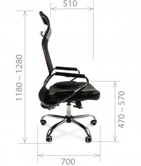 Кресло для руководителя CHAIRMAN 700 (Сетка) Черное в Кудымкаре - kudymkar.mebel-74.com | фото