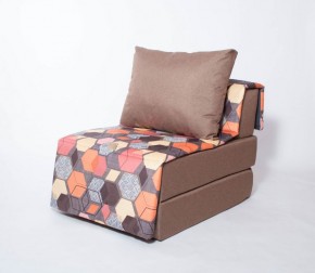 Кресло-кровать бескаркасное Харви (коричневый-геометрия браун) в Кудымкаре - kudymkar.mebel-74.com | фото