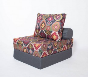 Кресло-кровать-пуф бескаркасное Прайм (мехико серый-графит) в Кудымкаре - kudymkar.mebel-74.com | фото