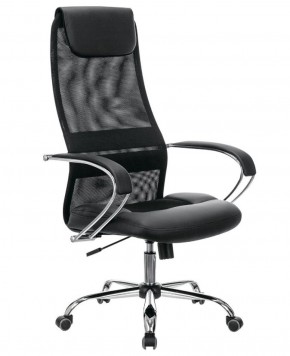Кресло офисное BRABIX PREMIUM "Stalker EX-608 CH" (хром, ткань-сетка/кожзам, черное) 532091 в Кудымкаре - kudymkar.mebel-74.com | фото