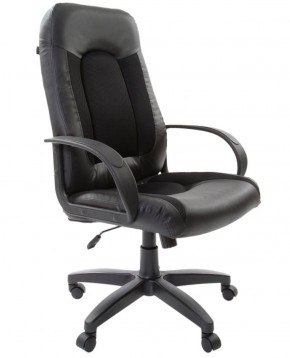 Кресло офисное BRABIX "Strike EX-525" (экокожа черная, ткань черная) 531381 в Кудымкаре - kudymkar.mebel-74.com | фото