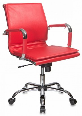 Кресло руководителя Бюрократ CH-993-LOW/RED красный в Кудымкаре - kudymkar.mebel-74.com | фото