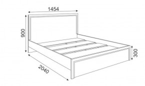 Кровать 1.4 М16 Стандарт с настилом Беатрис (Орех гепланкт) в Кудымкаре - kudymkar.mebel-74.com | фото