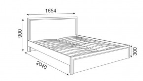 Кровать 1.6 М07 Стандарт с основанием Беатрис (Орех гепланкт) в Кудымкаре - kudymkar.mebel-74.com | фото