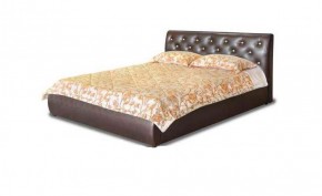 Кровать 1600 Флоренция в к/з "Классик 307 коричневый" (серия Норма) + основание + опоры в Кудымкаре - kudymkar.mebel-74.com | фото