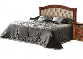Кровать 2-х спальная с мягким изголовьем без изножья Карина-3 орех (К3КР-4[1]) в Кудымкаре - kudymkar.mebel-74.com | фото