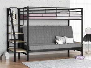 Кровать двухъярусная с диваном "Мадлен-3" (Черный/Серый) в Кудымкаре - kudymkar.mebel-74.com | фото