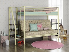 Кровать двухъярусная с диваном "Мадлен-3" (Белый/Фиолетовы) в Кудымкаре - kudymkar.mebel-74.com | фото