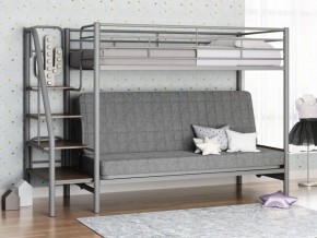 Кровать двухъярусная с диваном "Мадлен-3" (Серый/Серый) в Кудымкаре - kudymkar.mebel-74.com | фото
