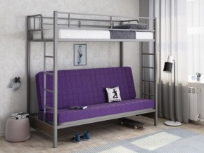 Кровать двухъярусная с диваном "Мадлен" (Серый/Фиолетовый) в Кудымкаре - kudymkar.mebel-74.com | фото