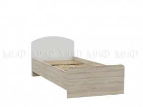 МАРТИНА Кровать 800 с настилом ЛДСП (Белый глянец/дуб сонома) в Кудымкаре - kudymkar.mebel-74.com | фото
