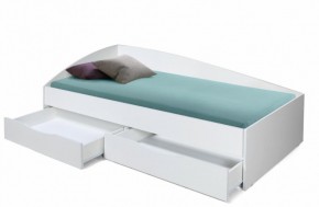 Кровать одинарная "Фея - 3" асимметричная 2000х900 (белая) в Кудымкаре - kudymkar.mebel-74.com | фото