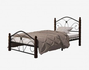 Кровать "Селена 1" Черная (900*2000) (ножки-шоколад) с коваными элементами в Кудымкаре - kudymkar.mebel-74.com | фото