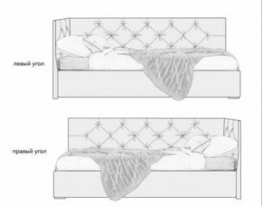Кровать угловая Хлоя интерьерная +основание/ПМ/бельевое дно (120х200) в Кудымкаре - kudymkar.mebel-74.com | фото
