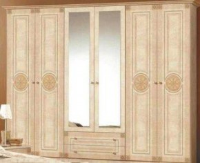 Шкаф 6-и дверный с зеркалами (02.146) Рома (беж) в Кудымкаре - kudymkar.mebel-74.com | фото