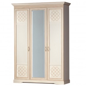 Шкаф для одежды 3-дверный №800 Парма кремовый белый в Кудымкаре - kudymkar.mebel-74.com | фото