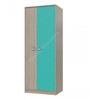 Шкаф для одежды Сити (Арт. 6-9411) Дуб Сонома/Аква в Кудымкаре - kudymkar.mebel-74.com | фото