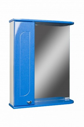 Шкаф-зеркало Радуга Синий металлик 55 левый АЙСБЕРГ (DA1129HZR) в Кудымкаре - kudymkar.mebel-74.com | фото