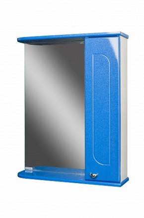 Шкаф-зеркало Радуга Синий металлик 55 правый АЙСБЕРГ (DA1129HZR) в Кудымкаре - kudymkar.mebel-74.com | фото
