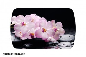 Стол Бостон 900*600 (опоры Брифинг) Стекло/фотопечать Розовая Орхидея в Кудымкаре - kudymkar.mebel-74.com | фото