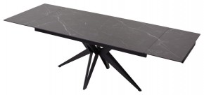 Стол FORIO 160 MATT BLACK MARBLE SOLID CERAMIC / BLACK, ®DISAUR в Кудымкаре - kudymkar.mebel-74.com | фото