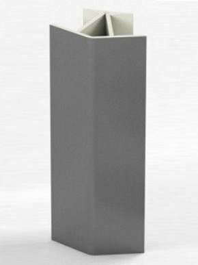 Угловое соединение для цоколя 135 гр. h100 мм (Алюминий, Белый, Черный, Сонома) в Кудымкаре - kudymkar.mebel-74.com | фото