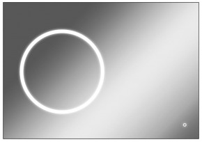 Зеркало Eclipse 100 black с подсветкой Sansa (SE1032Z) в Кудымкаре - kudymkar.mebel-74.com | фото